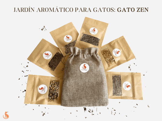Jardín Aromático para Gatos "Gato Zen"
